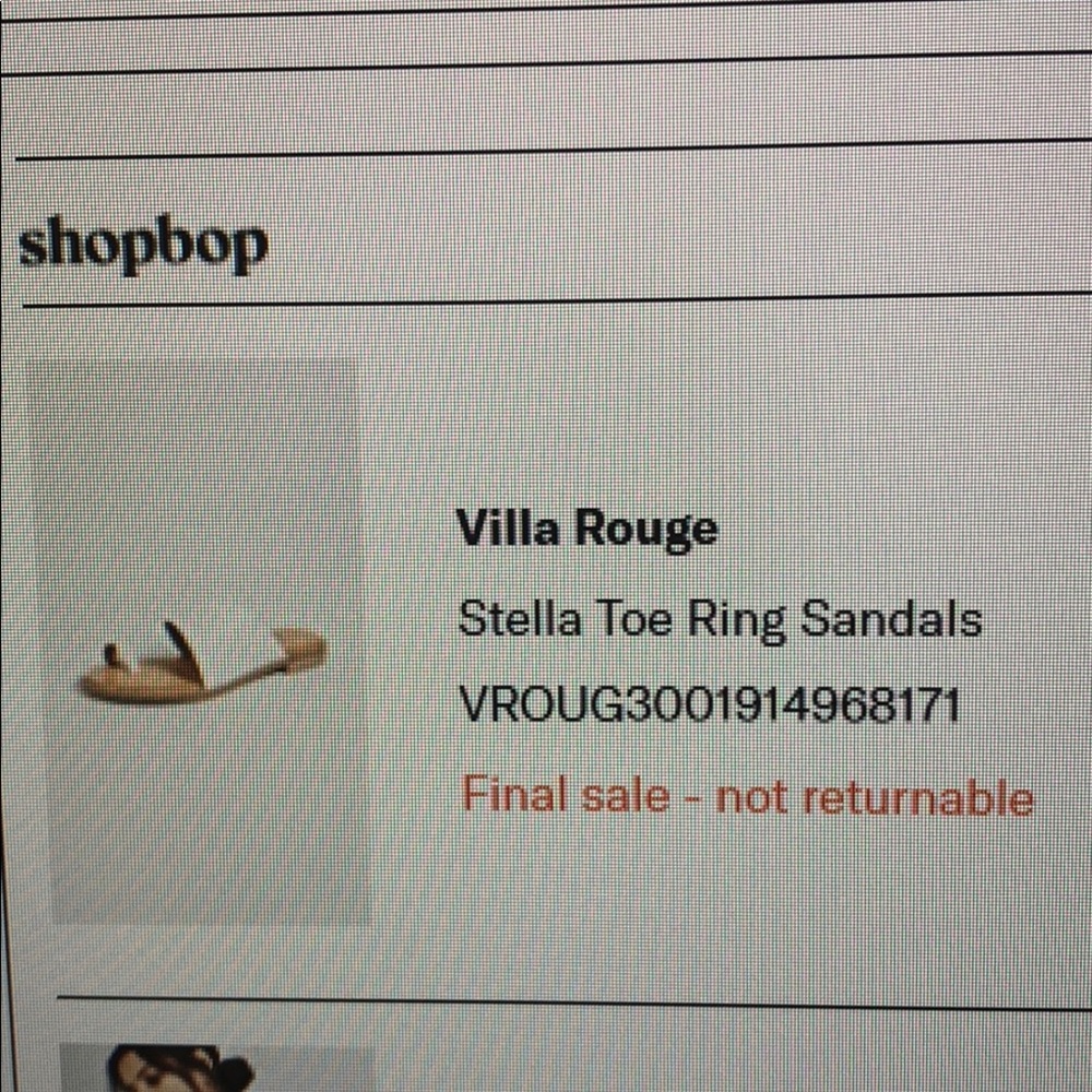 NEW Villa Rouge - toe ring sandals. Size 10